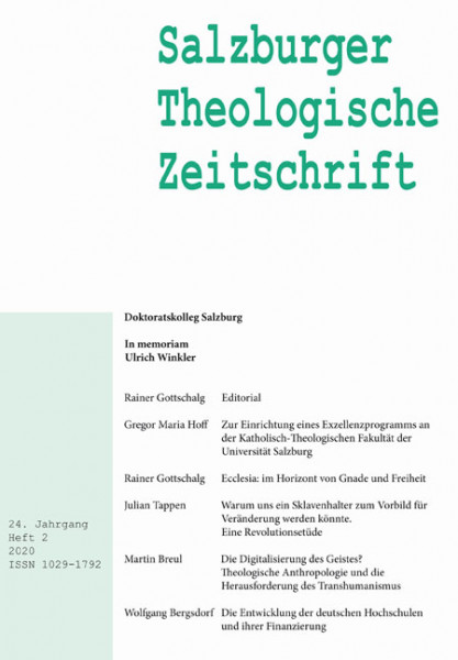 Salzburger Theologische Zeitschrift. 24. Jahrgang, 2. Heft 2020