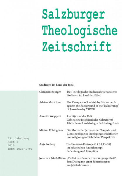 Salzburger Theologische Zeitschrift. 23. Jahrgang, 2. Heft 2019