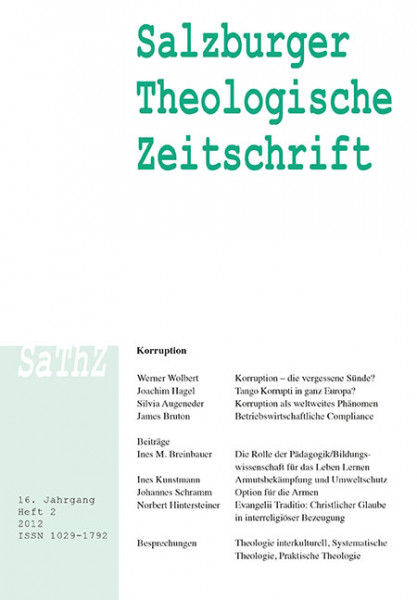 Salzburger Theologische Zeitschrift. 16. Jahrgang, 2. Heft 2012