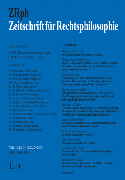 Zeitschrift für Rechtsphilosophie Neue Folge 6-7/2022-2023